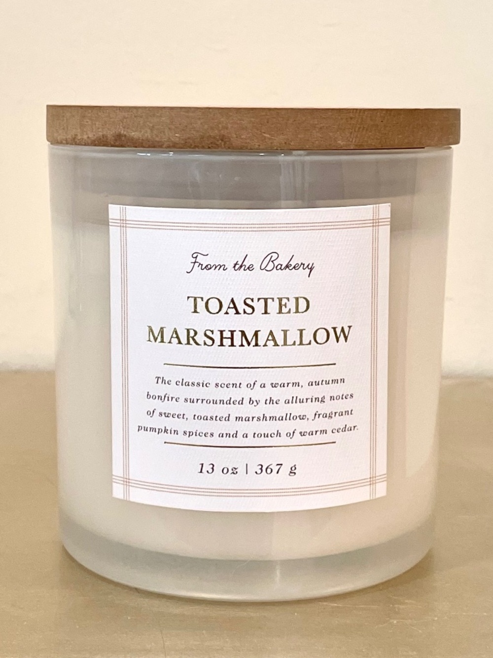 Kirklands Toasted Marshmallow Scented Candle BRAND NEW Fall Festival Home Decor